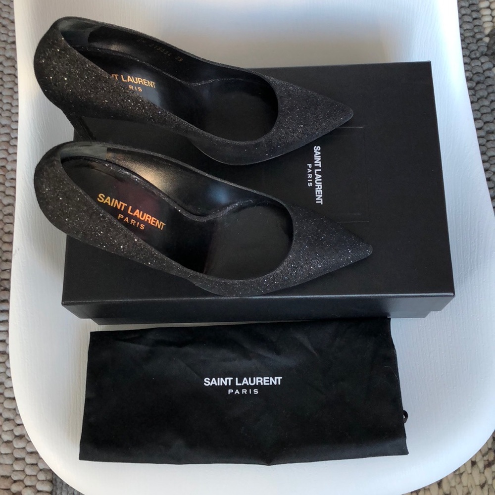 Saint Laurent Paris sparkle pumps